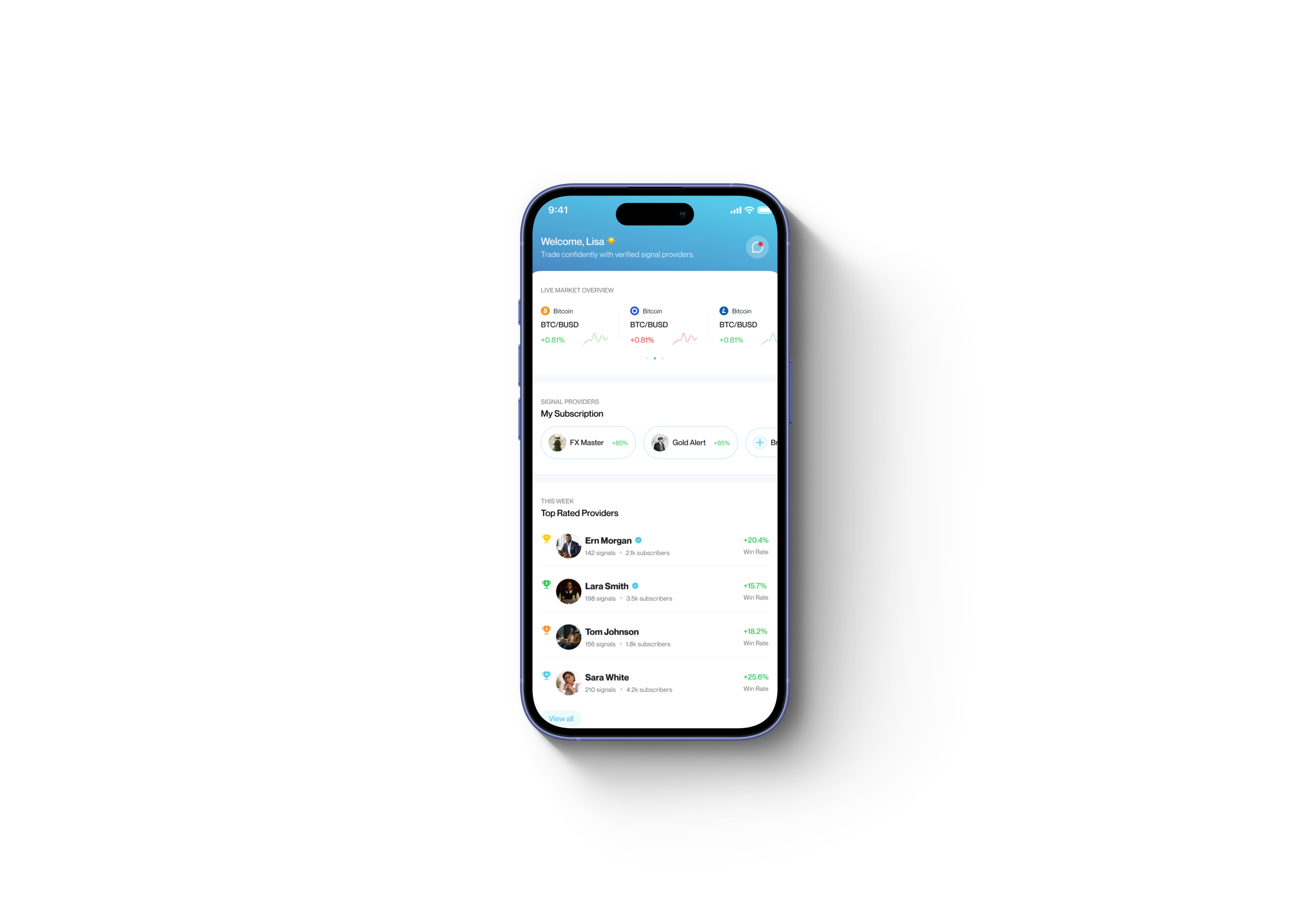 App marketplace screen